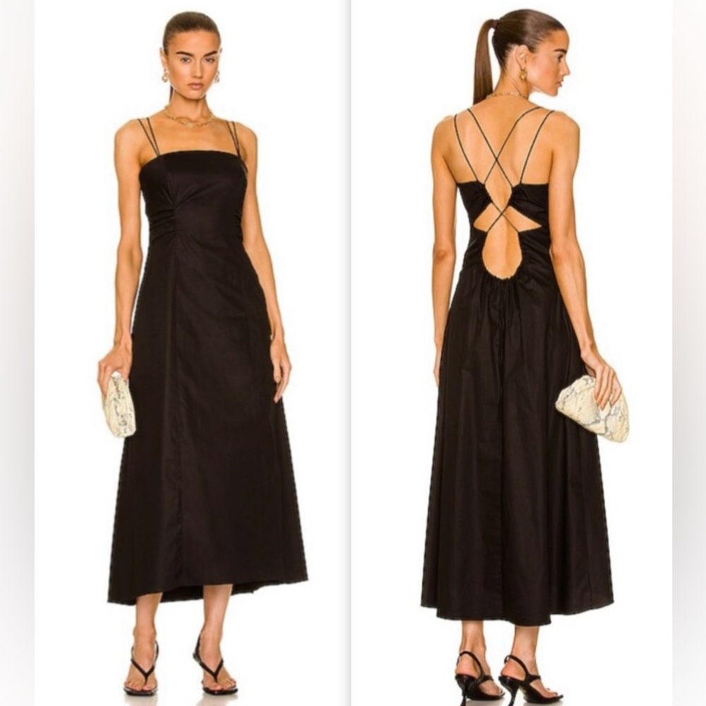 Frame Black Midi Dress NWT